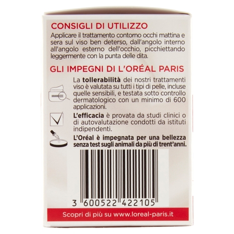 L'Oréal Paris Revitalift Contorno Occhi, Azione Anti-Rughe con Pro-Retinolo Avanzato, 15 ml